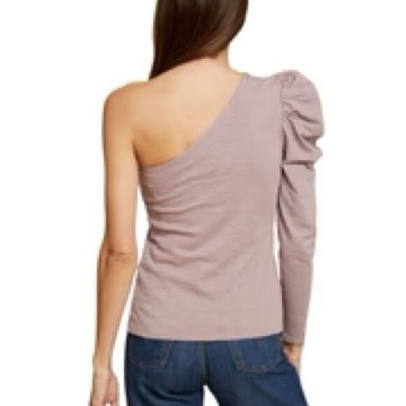 Nation LTD Sabrina One Shoulder Pink Top Size Medium - Picture 2 of 9